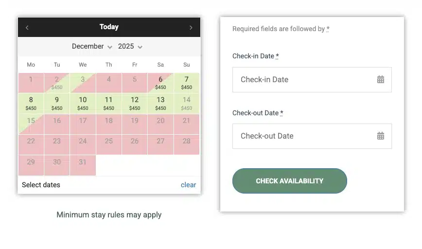 bookings on rntl.nz website
